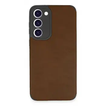 Newface Samsung Galaxy S23 Plus Kılıf Loop Deri Silikon - Kahverengi