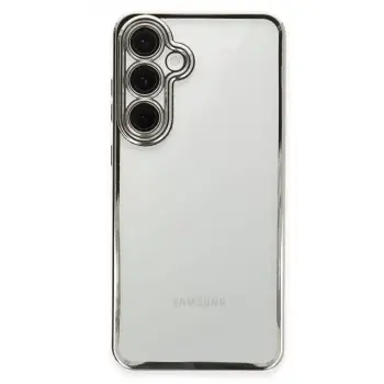Newface Samsung Galaxy S24 FE Kılıf Razer Lensli Silikon - Gümüş