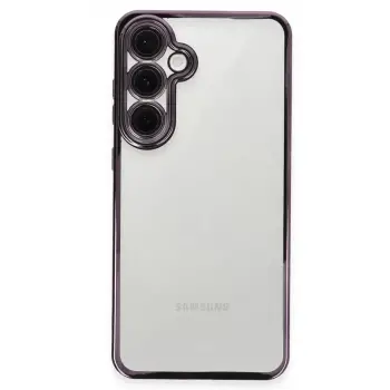 Newface Samsung Galaxy S24 FE Kılıf Razer Lensli Silikon - Mor