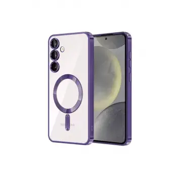 Newface Samsung Galaxy S24 Kılıf Kross Magneticsafe Kapak - Mor