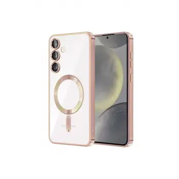 Newface Samsung Galaxy S24 Kılıf Kross Magneticsafe Kapak - Rose
