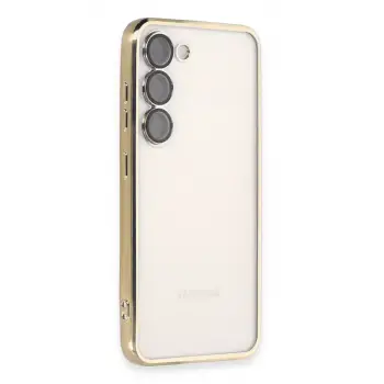 Newface Samsung Galaxy S24 Kılıf Razer Lensli Silikon - Gold