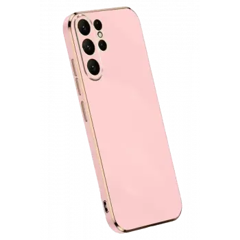 Newface Samsung Galaxy S24 Ultra Kılıf Volet Silikon - Pembe