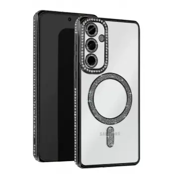 Newface Samsung Galaxy S25 Edge Joke Simli Magneticsafe Kılıf - Siyah
