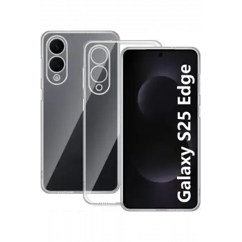 Newface Samsung Galaxy S25 Edge Kılıf Lüx Şeffaf Silikon