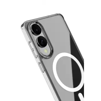 Newface Samsung Galaxy S25 Edge Kılıf Magneticsafe Şeffaf Silikon - Şeffaf