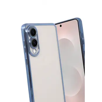 Newface Samsung Galaxy S25 Edge Razer Lensli Silikon - Açık Mavi