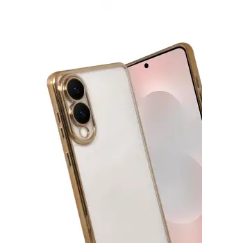 Newface Samsung Galaxy S25 Edge Razer Lensli Silikon - Gold