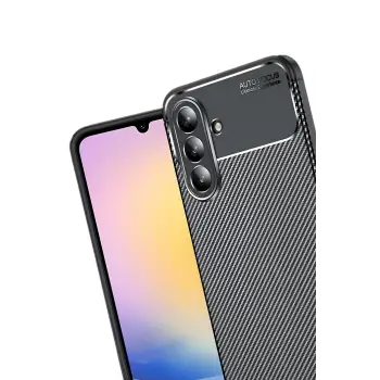 Newface Samsung Galaxy S25 FE Auto Focus Karbon Kapak - Siyah