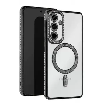 Newface Samsung Galaxy S25 FE Joke Simli Magneticsafe Kılıf - Siyah