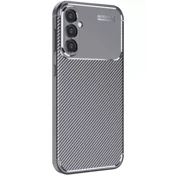 Newface Samsung Galaxy S25 Plus Kılıf Auto Focus Karbon Kapak - Gri