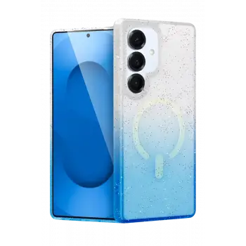 Newface Samsung Galaxy S25 Plus Pummel Shiny Magsafe Kapak - Mavi