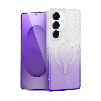 Newface Samsung Galaxy S25 Pummel Shiny Magsafe Kapak - Mor