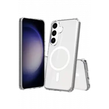 Newface Samsung Galaxy S26 Magneticsafe Şeffaf Silikon - Şeffaf