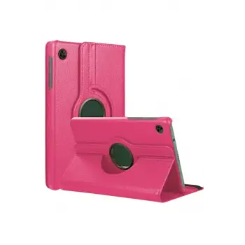 Newface Samsung Galaxy Tab A11 360 Tablet Deri Kılıf - Pembe