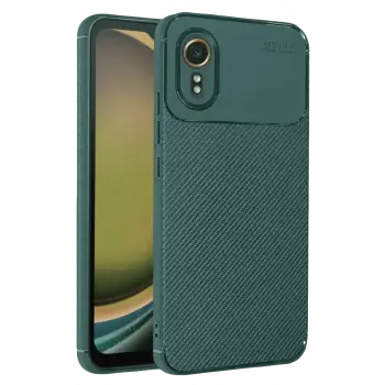 Newface Samsung Galaxy XCover 7 Kılıf Auto Focus Karbon Kapak - Yeşil