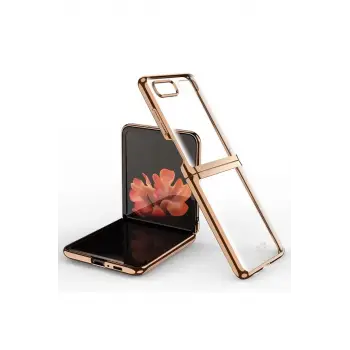Newface Samsung Galaxy Z Flip 4 Kılıf Fold Element Kapak - Gold