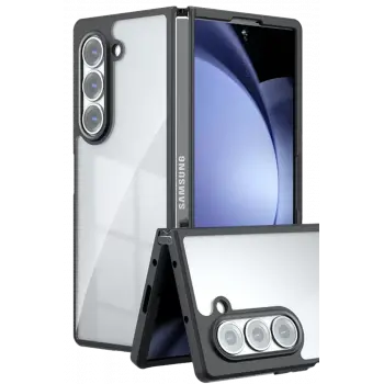 Newface Samsung Galaxy Z Fold 5 Kılıf Blur Fold Kapak - Siyah