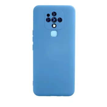 Newface Tecno Camon 16 Kılıf Nano içi Kadife Silikon - Mavi