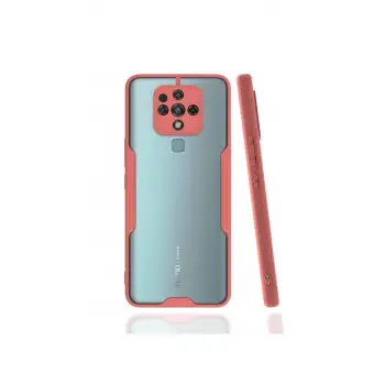 Newface Tecno Camon 16 Kılıf Platin Silikon - Pembe