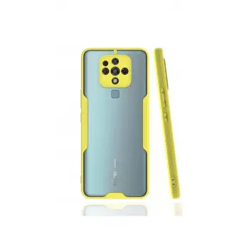 Newface Tecno Camon 16 Kılıf Platin Silikon - Sarı