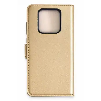 Newface Tecno Camon 16 Prime Trend S Plus Kapaklı Kılıf - Gold