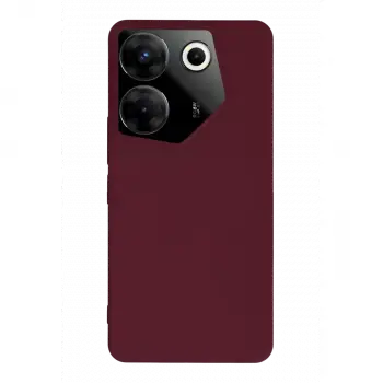Newface Tecno Camon 20 Pro 5G Kılıf First Silikon - Bordo