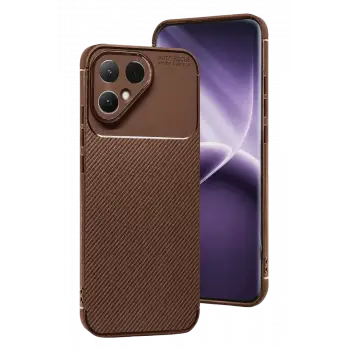 Newface Tecno Pova Curve 2 5G Auto Focus Karbon Kapak - Kahverengi