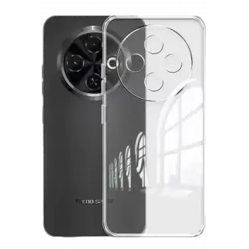 Newface Tecno Spark 30C Kılıf Lüx Şeffaf Silikon