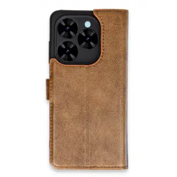 Newface Tecno Spark Go 2024 Kılıf Trend S Plus Kapaklı Kılıf - Taba