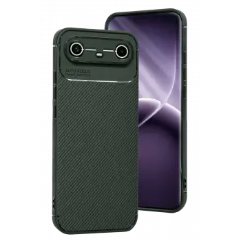Newface Tecno Spark Slim 5G Auto Focus Karbon Kapak - Koyu Yeşil