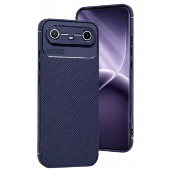 Newface Tecno Spark Slim 5G Auto Focus Karbon Kapak - Lacivert