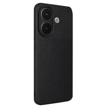 Newface Vivo V60 Lite Auto Focus Karbon Kapak - Siyah