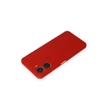 Newface Vivo Y16 Kılıf First Silikon - Kırmızı