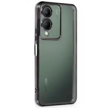 Newface Vivo Y17S Kılıf Razer Lensli Silikon - Siyah