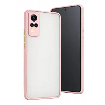 Newface Vivo Y53S Kılıf Montreal Silikon Kapak - Pembe