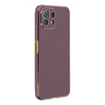 Newface Xiaomi Mİ 11 Lite Kılıf Volet Silikon - Mor