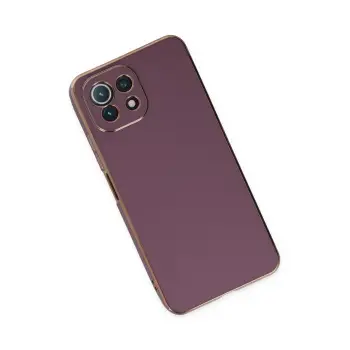 Newface Xiaomi Mİ 11 Lite Kılıf Volet Silikon - Mor