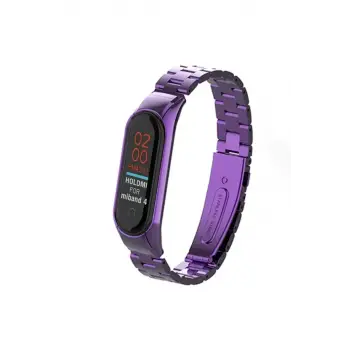 Newface Xiaomi Mi Band 4 Metal Baklalı Kordon - Mor