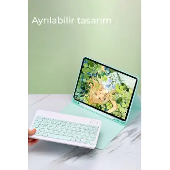 Newface Xiaomi Pad 6 Kılıf KC01 Smart Klavyeli Tablet Kılıfı - Pembe