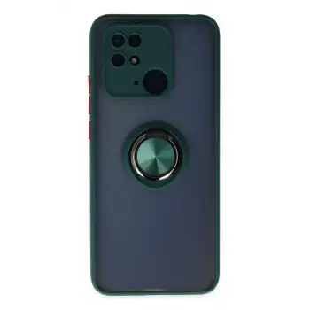 Newface Xiaomi Poco C40 Kılıf Montreal Yüzüklü Silikon Kapak - Yeşil