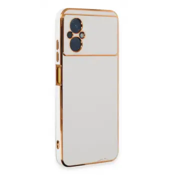 Newface Xiaomi Poco M5 Kılıf Volet Silikon - Beyaz