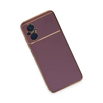 Newface Xiaomi Poco M5 Kılıf Volet Silikon - Mor