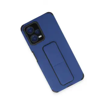 Newface Xiaomi Poco X5 5G Kılıf Mega Standlı Silikon - Mavi