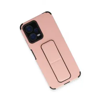 Newface Xiaomi Poco X5 5G Kılıf Mega Standlı Silikon - Pudra