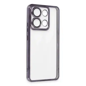 Newface Xiaomi Poco X6 Kılıf Razer Lensli Silikon - Mor