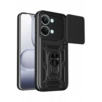 Newface Xiaomi Poco X8 Pro Max Pars Lens Yüzüklü Silikon - Siyah