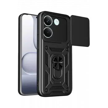 Newface Xiaomi Poco X8 Pro Pars Lens Yüzüklü Silikon - Siyah