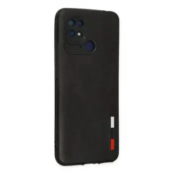 Newface Xiaomi Redmi 10C Kılıf Loop Deri Silikon - Siyah