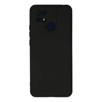 Newface Xiaomi Redmi 10C Kılıf Nano içi Kadife Silikon - Siyah